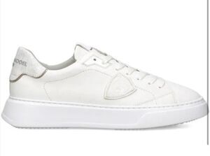 Philippe Model Temple White Leather Sneakers. Size 39.